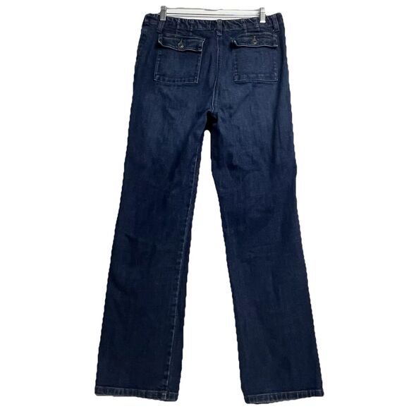 VTG Talbots Petite Jeans Womens Sz 10 Blue Stretch Classic Rise Boot Cut - Picture 2 of 11
